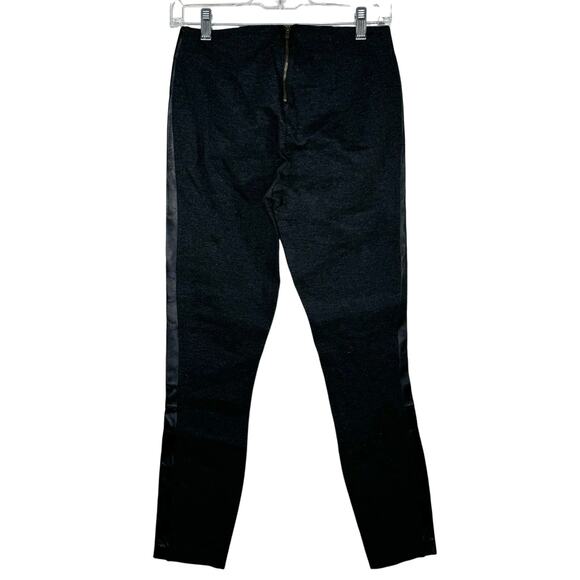 J. Crew Black Tall Pixie Leather Trim Tuxedo Stripe Skinny Pants 0 NWOT - Picture 4 of 15
